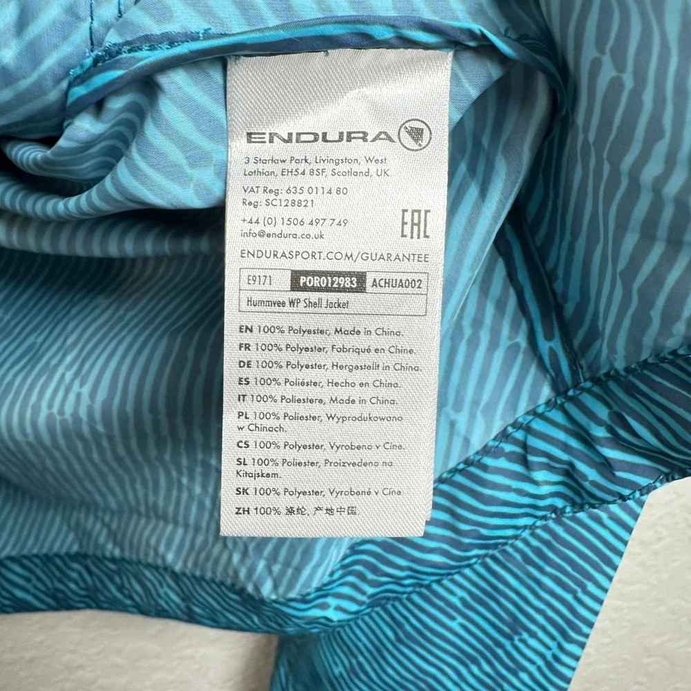 Endura Hummvee WP‎ Shell Jacket Hooded Lightweight Rain Wind Size M